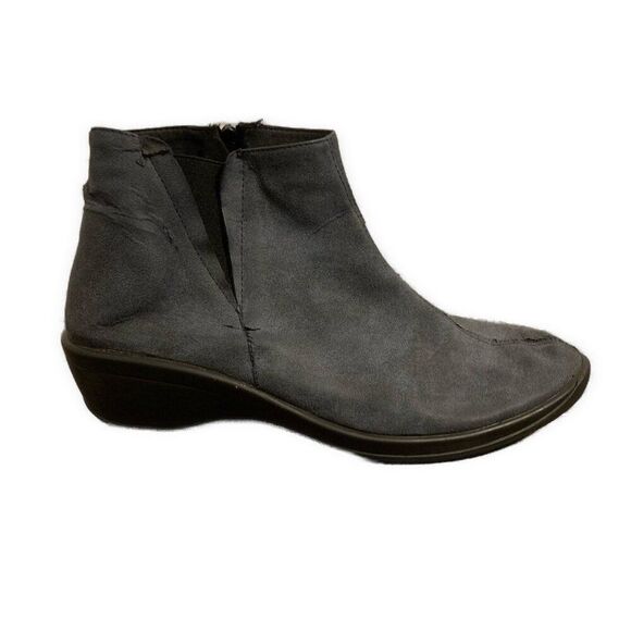 Arcopedico Luana Gray Faux Vegan Suede Low Heel Booties Boots 42 11 $135 - Picture 2 of 10